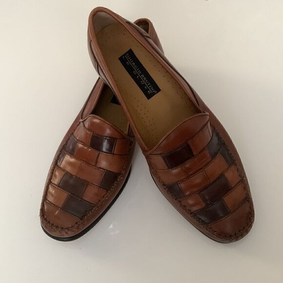 Giorgio Brutini Le Glove Handcrafted Leather Loafers Size 10,5 D - Picture 1 of 13
